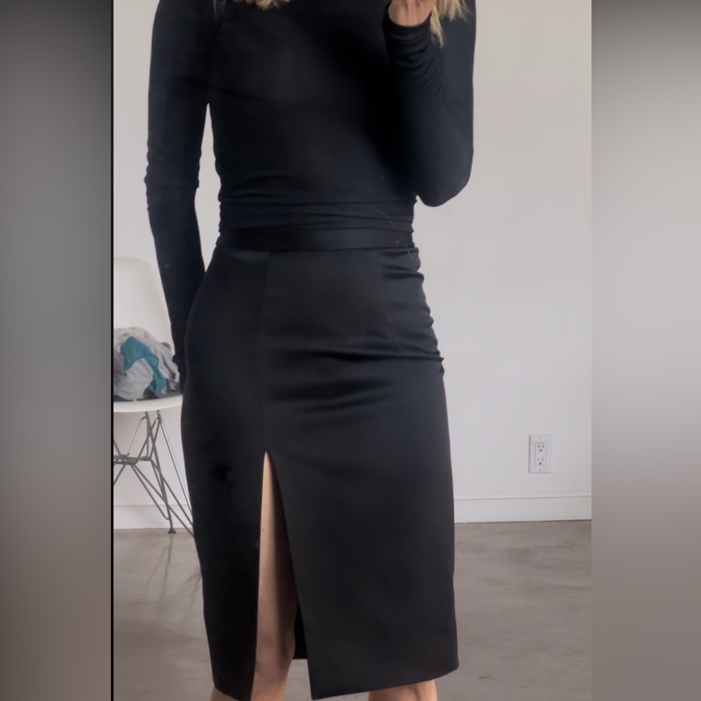 L'AGENCE Black Pencil Skirt
